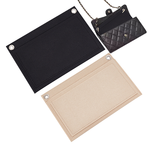 

PandaHall WADORN 2 Colors Felt Purse Organizer Insert, Envelope Shaper Liner Felt Handbag Tote Bag Divider Pocket Inside Multi Pochette Bag..., Multicolor