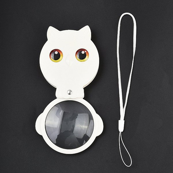 Owl Foldable Acrylic Portable ClipOn 8X Magnifying Glass