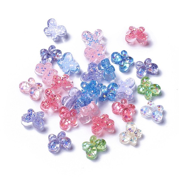 

PandaHall Resin Cabochons, with Paillette, Butterfly, Mixed Color, 11x14x6.5mm Resin Butterfly Multicolor
