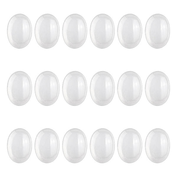 

PandaHall Fingerinspire 18Pcs Opalite Cabochons, Oval, 25x18x6~7mm Opalite Oval