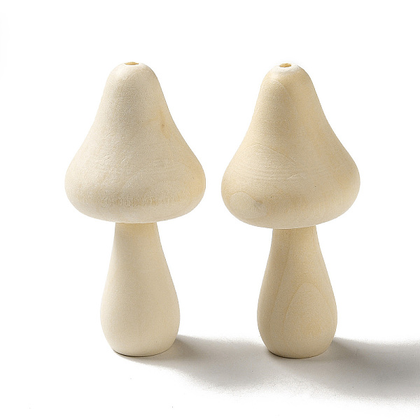 

PandaHall Natural Wood Beads, Undyed, Mushroom Bead, PapayaWhip, 71x34.5x34.5mm Wood Mushroom Orange