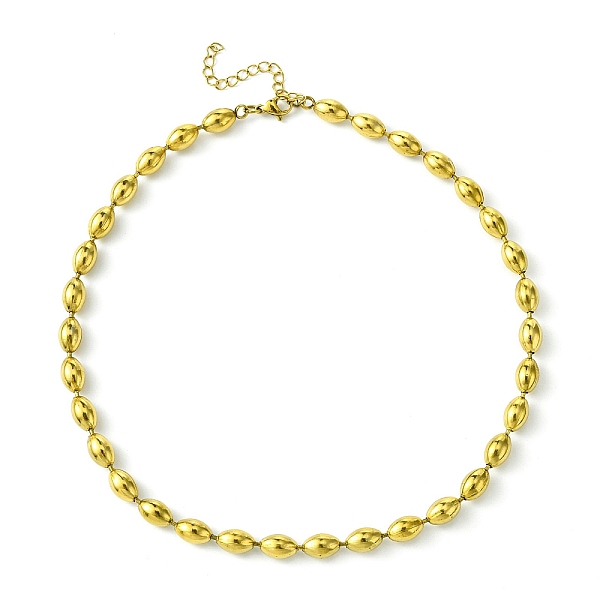 

PandaHall Ion Plating(IP) 304 Stainless Steel Bead Necklaces, Golden, 14.57 inch(37cm) 304 Stainless Steel