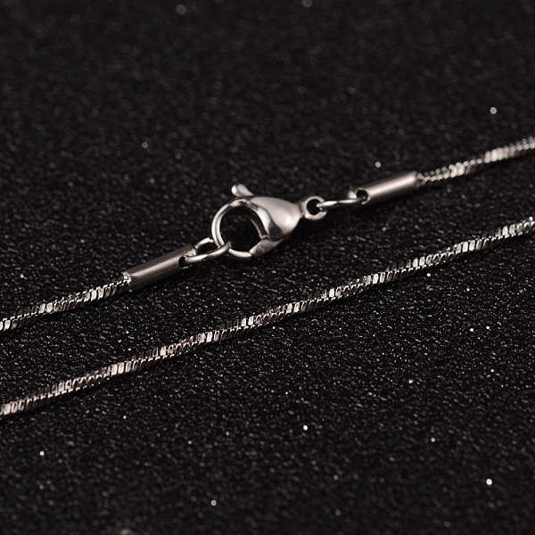

PandaHall 304 Stainless Steel Chain Necklaces, with 201 Stainless Steel Ring, with Lobster Claw Clasps, Stainless Steel Color, 19.6 inch...