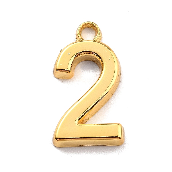 

PandaHall Alloy Pendants, Cadmium Free & Lead Free, Golden, Number, Num.2, 18x10x2.1mm, Hole: 2.4mm Alloy Number