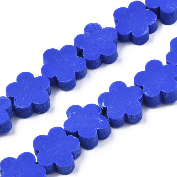 

PandaHall Handmade Polymer Clay Bead Strands, Flower, Blue, 9~10x9~10x4~4.5mm, Hole: 1.6mm, about 36~40pcs/strand, 13.58 inch~14.57 inch...