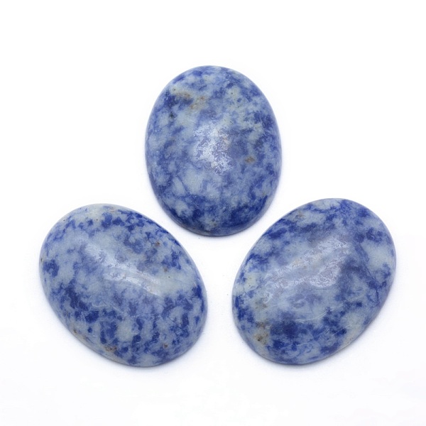 

PandaHall Natural Blue Spot Jasper Cabochons, Oval, 40x30x7.5~8mm Blue Spot Jasper Oval