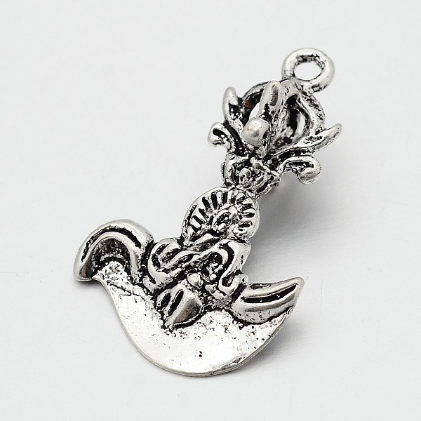 

PandaHall Dorje Vajra Brass Buddhist Pendants, Cadmium Free & Nickel Free & Lead Free, Antique Silver, 33x20x12mm, Hole: 2mm Brass