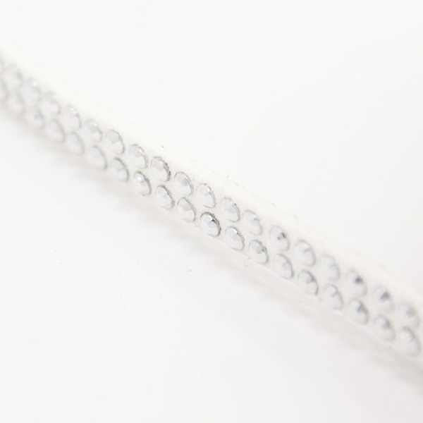 2 ряд серебристый алюминий обитый шнур из искусственной замши
