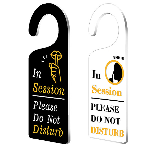 

PandaHall Acrylic Notice Door Hanger Sign, Public Warning Sign, Please Wash Your Hands, Word, 240x90x5mm, 2pcs/set Acrylic Word