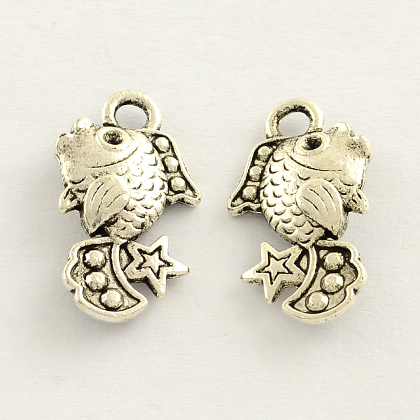 

PandaHall 3D Fish Tibetan Style Zinc Alloy Charms, Antique Silver, 17x10x3mm, Hole: 2mm, about 804pcs/700g Alloy Fish
