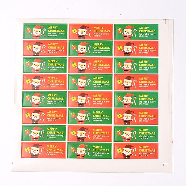 

PandaHall Rectangle with Santa Claus Pattern DIY Label Paster Picture Stickers for Christmas, Colorful, 4.5x1.5cm, about 24pcs/sheet Paper...
