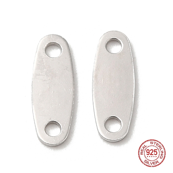 

PandaHall 925 Sterling Silver Links, Chain Tabs, with 925 Stamp, Platinum, 9x3.2x0.5mm, Hole: 1mm Sterling Silver