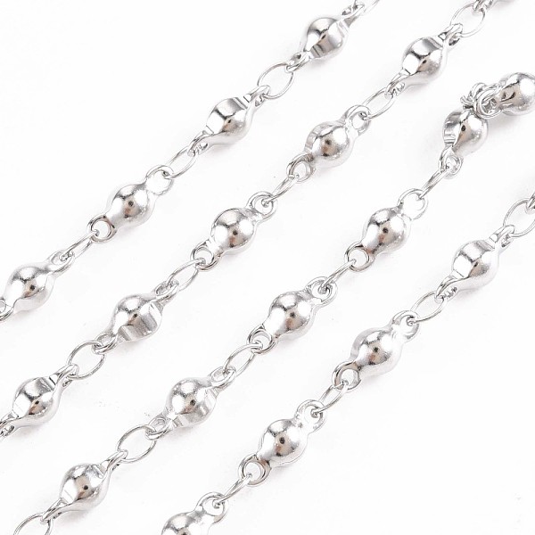 

PandaHall 201 Stainless Steel Flat Round & Oval Link Chains, Soldered, Stainless Steel Color, 8x3x3mm, about 3.28 Feet(1m)/Strand 201...