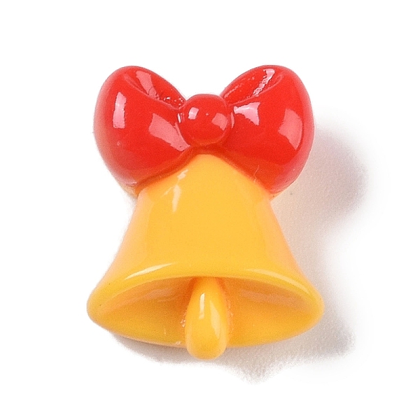 

PandaHall Opaque Christmas Theme Resin Cabochons, Bell, 13.5x10.5x6.5mm Resin Bell Gold