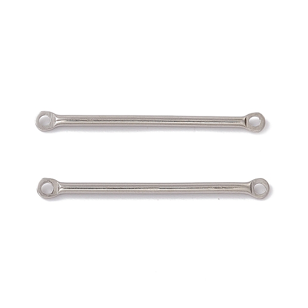 

PandaHall 304 Stainless Steel Connector Charms, Bar Shape, Stainless Steel Color, 40x2.5x1.5mm, Hole: 1.4mm 304 Stainless Steel Others