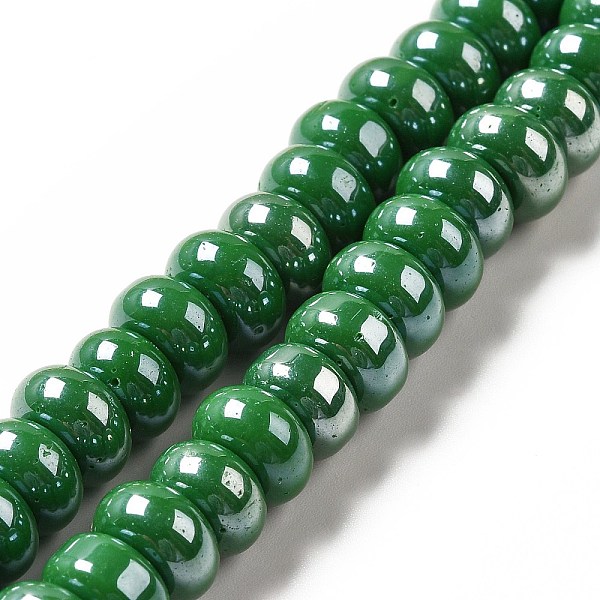 

PandaHall Handmade Lampwork Beads Strands, Rondelle, Sea Green, 9~10x4.5~5mm, Hole: 2.5~3mm, about 68~71pcs/strand, 14.17~16.14 inch...