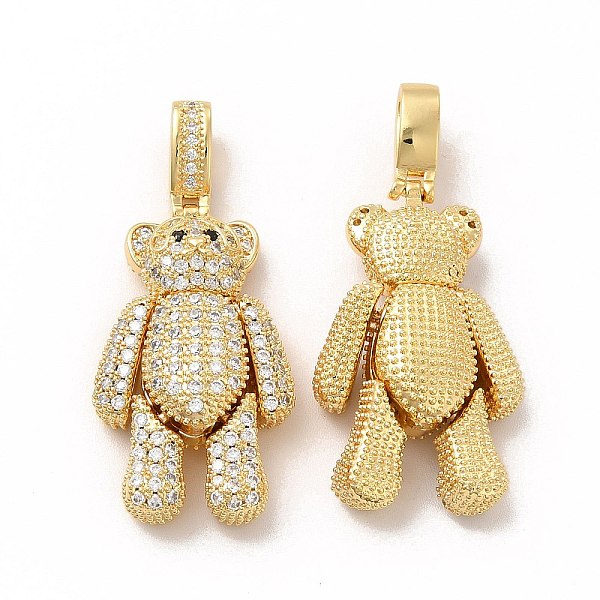 

PandaHall Rack Plating Brass Micro Pave Cubic Zirconia Pendants, Cadmium Free & Lead Free, Real 18K Gold Plated, Long-Lasting Plated..., Clear