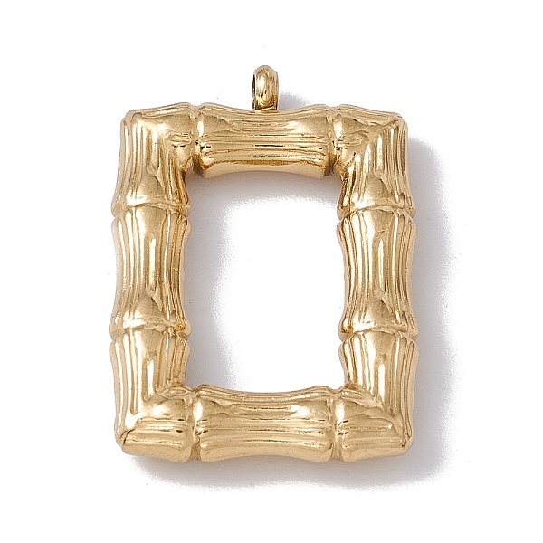 

PandaHall Ion Plating(IP) 304 Stainless Steel Pendants, Rectangle Bamboo Joint Charms, Golden, 24.5x16.5x3.5mm, Hole: 1.6mm 304 Stainless...