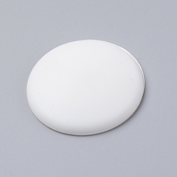 PandaHall Strong Seamless Silicone Anti-Collision Adhesive, Half Round, White, 4x0.85cm Silicone White