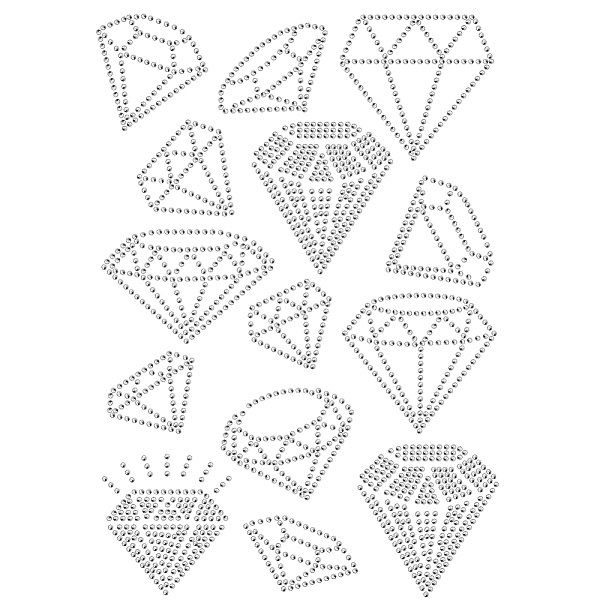 PandaHall Glass Hotfix Rhinestone, Iron on Appliques, Costume Accessories, for Clothes, Bags, Pants, Diamond Pattern, 297x210mm Glass...