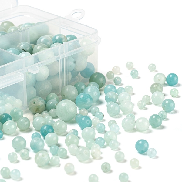 340Pcs 4 Style Natural Amazonite Beads