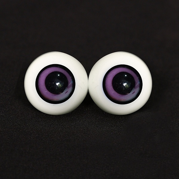 Glass Craft Doll Eye, Stuffed Toy Eye, with Box, for DIY Doll Toys Puppet Plush Animal Making, Dark Orchid, 14mm