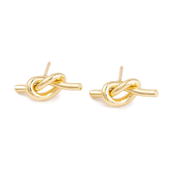 

PandaHall Rack Plating Brass Earrings, Cadmium Free & Lead Free, Long-Lasting Plated, Twist Together, Stud Earrings, Real 18K Gold Plated...