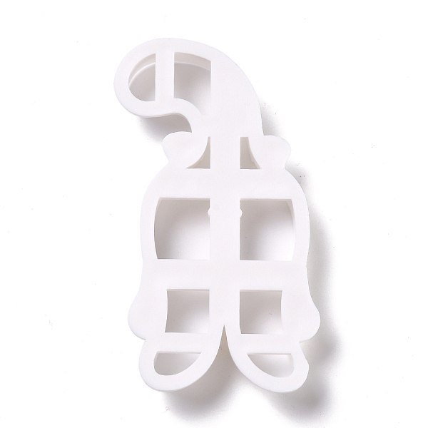 PandaHall Plastic Mold, Cookie Cutters, Cookies Moulds, DIY Biscuit Baking Tool, Cat, White, 96x50x11mm Plastic Cat Shape White