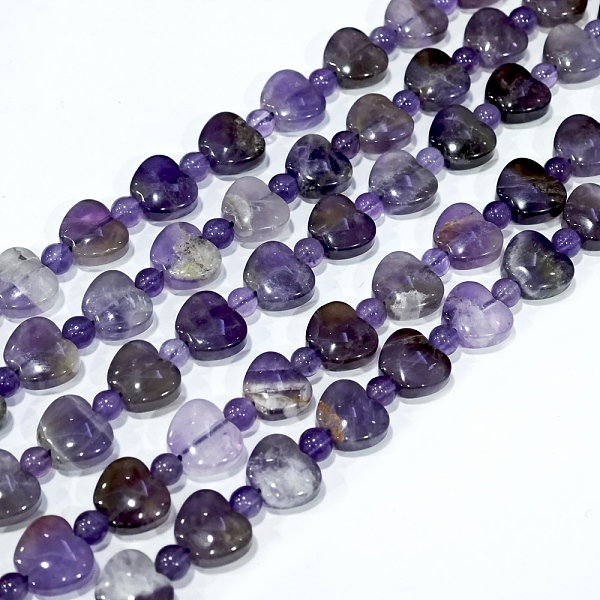 

PandaHall Natural Amethyst Beads Strands, Apple, 9x10.5x5mm, Hole: 1mm, about 35pcs/strand, 15.47''~15.67'' (39.3~39.8cm) Amethyst Apple