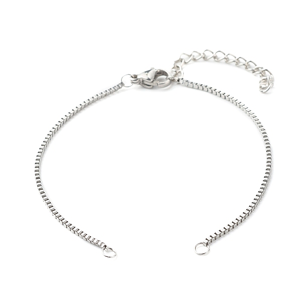 

PandaHall 316 Surgical Stainless Steel Box Chains Bracelet Making, with 304 Stainless Steel Jump Rings & Lobster Claw Clasps & Ends Chains...