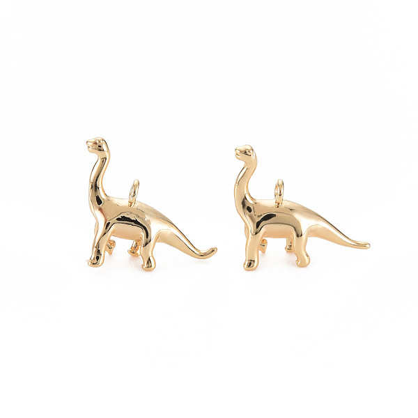 

PandaHall Brass Pendants, Nickel Free, Dinosaur, Real 18K Gold Plated, 13.5x14x5mm, Hole: 1.4mm Brass Dinosaur