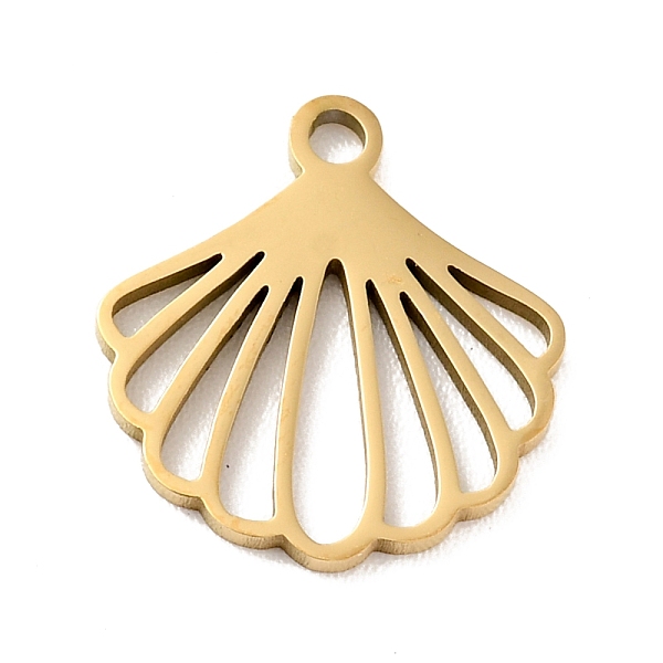

PandaHall 201 Stainless Steel Pendants, Shell, Golden, 13.5x12.5x1mm, Hole: 1.4mm 201 Stainless Steel Shell Shape
