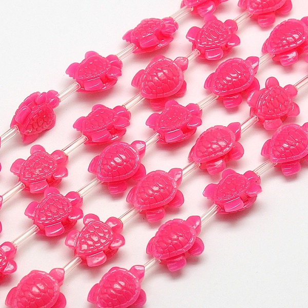 

PandaHall Synthetic Coral Beads Strands, Dyed, Tortoise, Deep Pink, 15x12x7mm, Hole: 2mm, about 22pcs/strand, 11.5 inch Synthetic Coral...