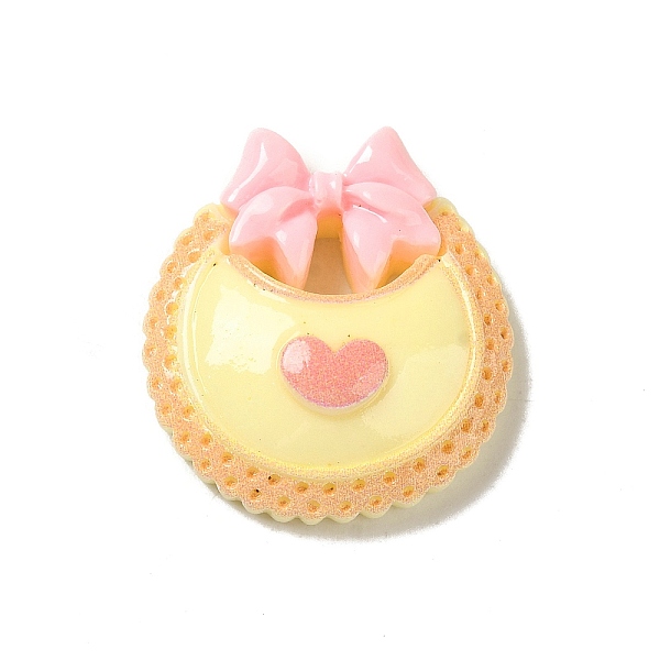 

PandaHall Baby Theme Opaque Resin Decoden Cabochons, Baby Bib, 28x25x8.5mm Resin Others