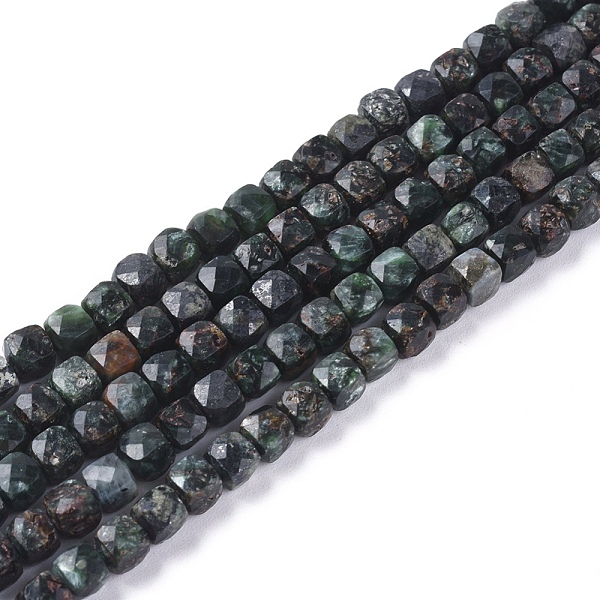 

PandaHall Natural Seraphinite Beads Strands, Faceted, Cube, 4.5~5x4.5~5x4.5~5mm, Hole: 0.8mm, about 80pcs/strand, 15.35 inch(39cm)...