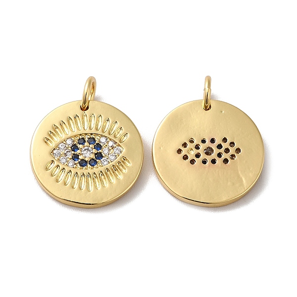 

PandaHall Rack Plating Brass Micro Pave Cubic Zirconia Pendants, with Jump Ring, Long-Lasting Plated, Lead Free & Cadmium Free, Flat Round..., Clear