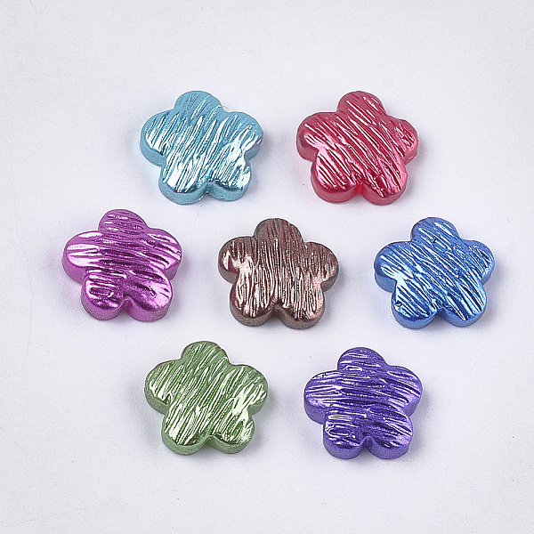 

PandaHall Resin Cabochons, Flower, Mixed Color, 14x14x5mm Resin Flower Multicolor