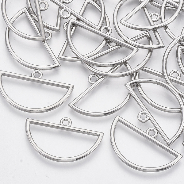 

PandaHall Alloy Open Back Bezel Big Pendants, For DIY UV Resin, Epoxy Resin, Pressed Flower Jewelry, Half Round, Platinum, 18.5x29.5x2mm...