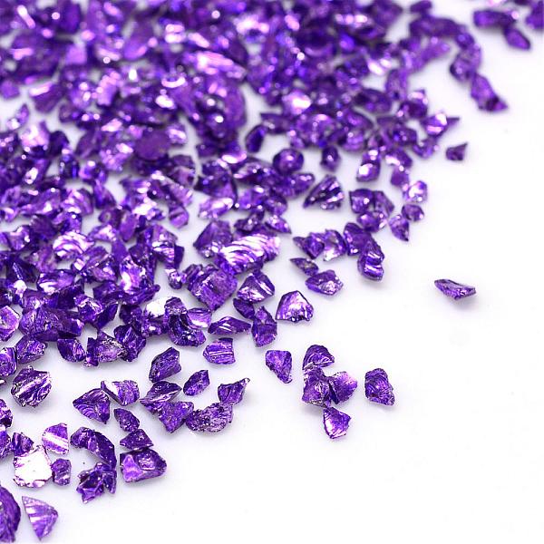 

PandaHall Piezo Glass Beads, No Hole Beads, Chip, Mauve, 1.5~2x1.5~2mm, about 440~450g/bag Glass Chip Purple