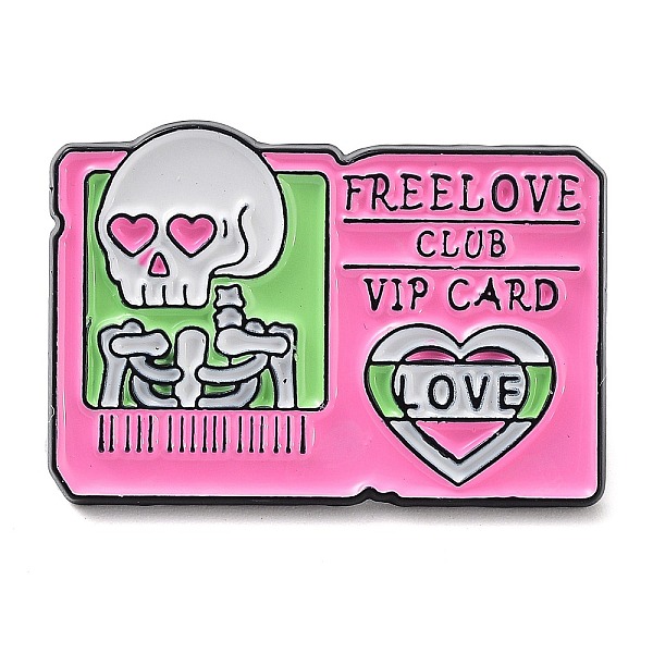 

PandaHall Valentine's Day Black Zinc Alloy Brooches, Skull Pink Enamel Pins for Women, Rectangle, 20.5x29.5x1.5mm Alloy+Enamel Rectangle...
