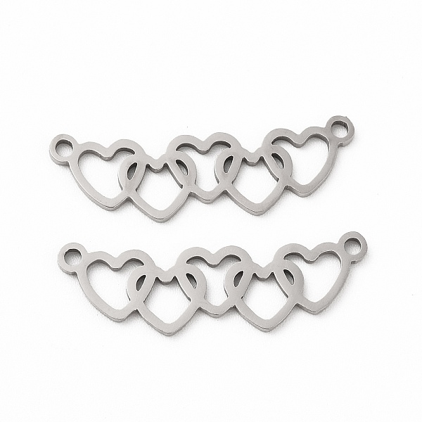 

PandaHall 201 Stainless Steel Pendants, Heart Charms, Stainless Steel Color, 8.5x26.5x1mm, Hole: 1.4mm 201 Stainless Steel Heart