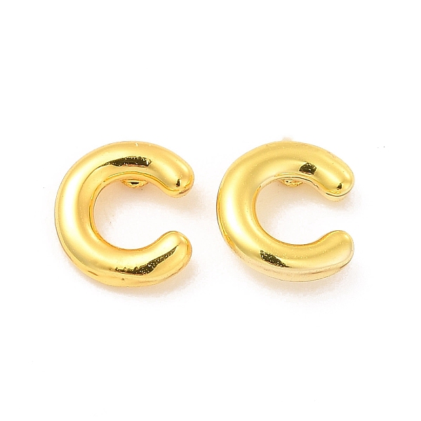 

PandaHall Brass Hollow Out Initial Letter Stud Earrings for Women, Real 18K Gold Plated, Lead Free & Cadmium Free, Letter.C, 7x6.5x1.5mm...