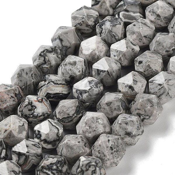 

PandaHall Natural Map Stone Beads Strands, Faceted, Star Cut Round Beads, 9.5~10.5x9~9.5x9~9.5mm, Hole: 1.2mm, about 36~38pcs/strand...