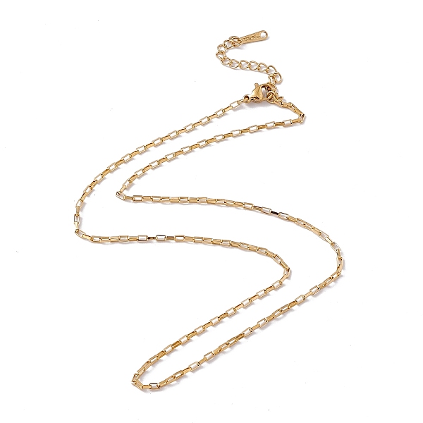 

PandaHall 201 Stainless Steel Paperclip Chain Necklace for Men Women, Real 18K Gold Plated, 17.72 inch(45cm) 201 Stainless Steel