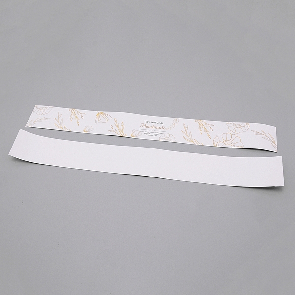 

PandaHall Handmade Soap Paper Tapes, Rectangle, White, 285x35mm, 20pcs/bag Paper White