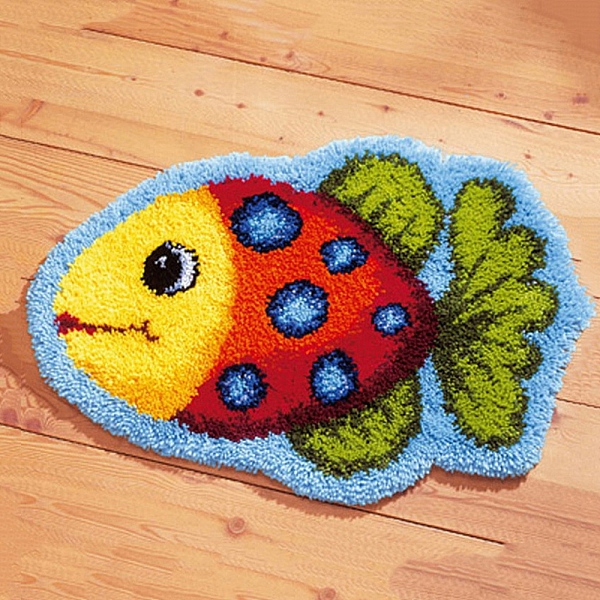 

PandaHall DIY Latch Hook Rug Kit, DIY Rug Crochet Yarn Kits, Including Color Printing Mesh Embroidery Pad, Acrylic Fiber Wool, Instruction..., Multicolor