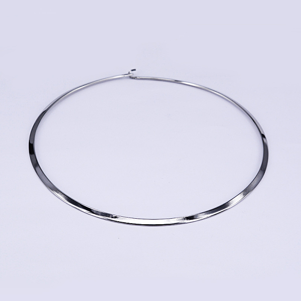 

PandaHall 304 Stainless Steel Choker Necklaces, Rigid Necklaces, Stainless Steel Color, 5.31~5.55 inch(13.5~14.1cm) 304 Stainless Steel