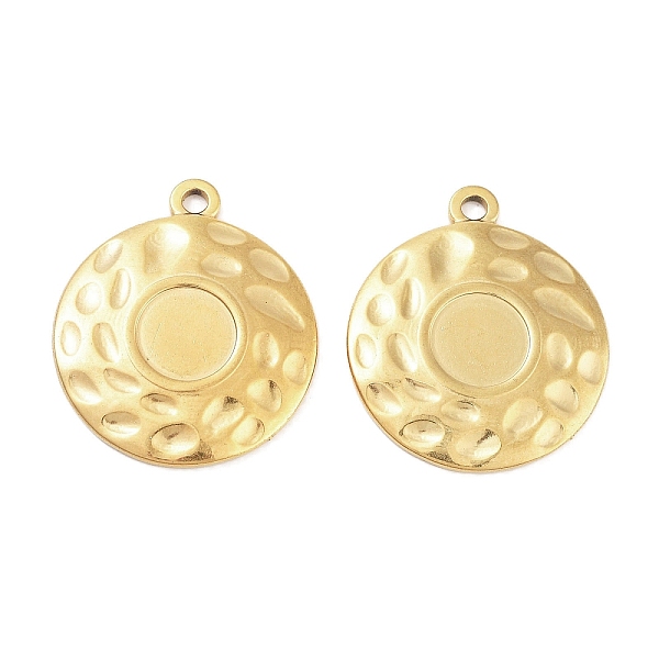 

PandaHall 304 Stainless Steel Pendant Cabochon Settings, Flat Round, Golden, Tray: 8.5mm, 26.5x23x3mm, Hole: 2mm 304 Stainless Steel Flat...