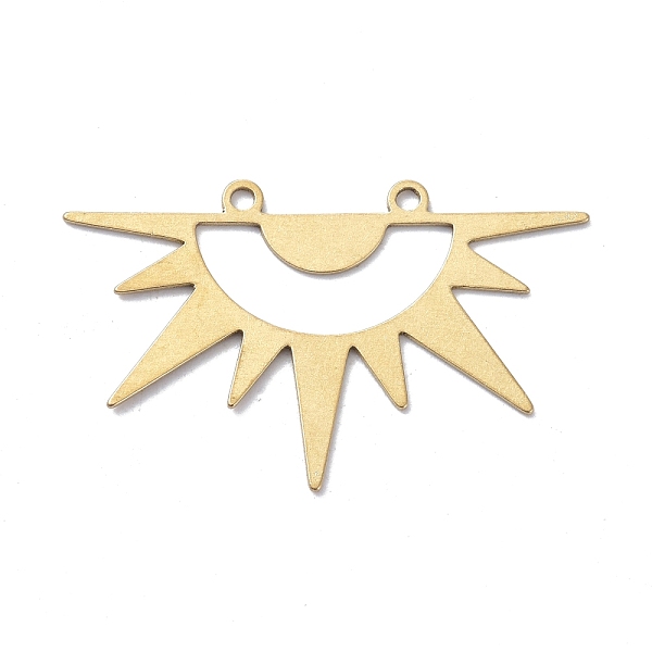 

PandaHall Brass Pendants, DIY Accessories, for Bracelets, Earrings, Necklaces, Sun, Raw(Unplated), 21.5x34.5x0.6mm, Hole: 1.5mm Brass Sun