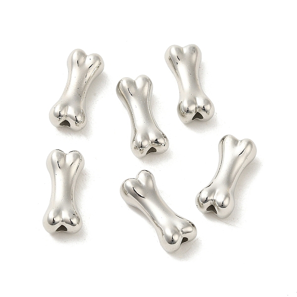 

PandaHall CCB Plastic Beads, Bone, Platinum, 19.5x8.5x6.5mm, Hole: 2mm, about 892pcs/500g Plastic Others